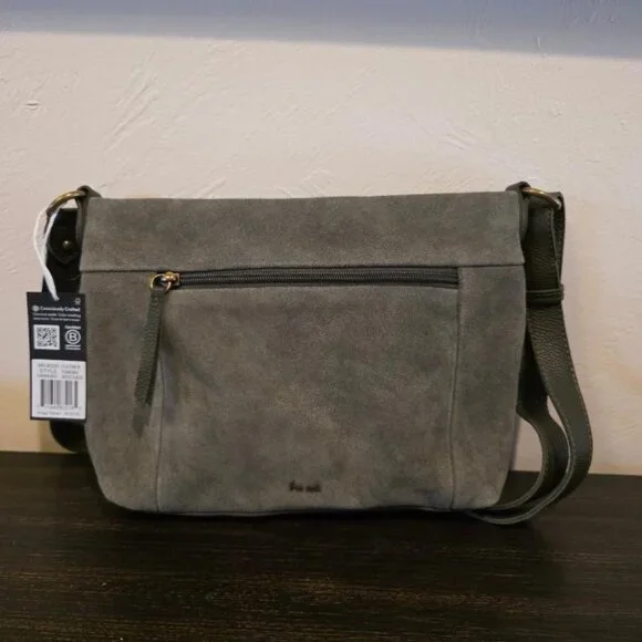 NWT $139 The Sak Melrose Suede Crossbody Bag, Moss Green - Picture 2 of 5